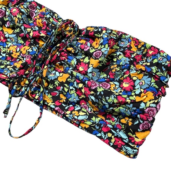 Wild Fable size Xl Sleeveless Woven Multicolored Floral Cropped Top NWT - Picture 5 of 9